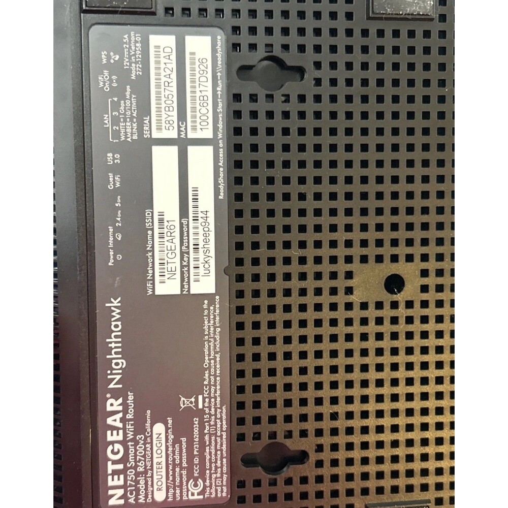 Netgear Nighthawk R7000 AC1900 Router *NO Cords! - Picture 5 of 6